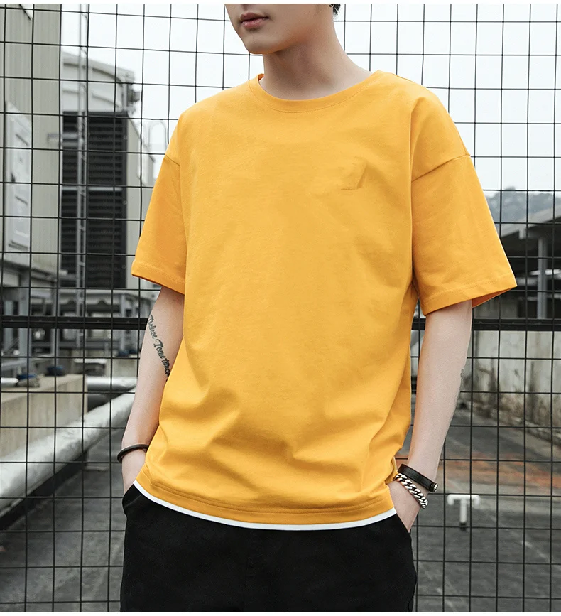 

Men's casual short-sleeved t-shirt wild clothes tide 4412