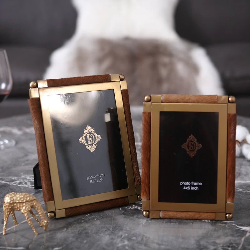 Современная рама из конского волоса фоторамка нержавеющей стали американский