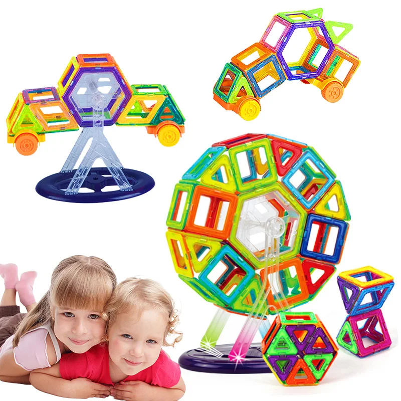 Магнитный конструктор мини-размера игрушка Строительный набор магниты для детей