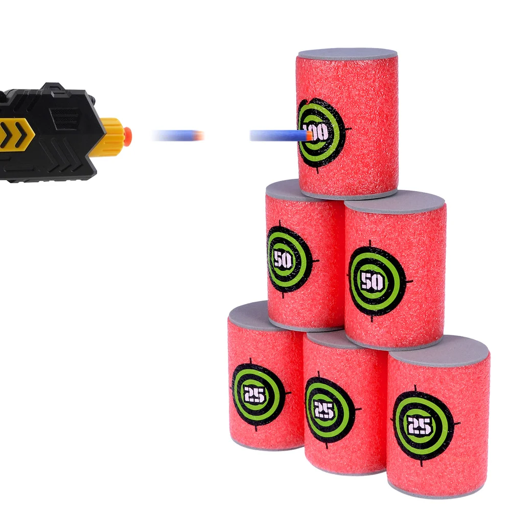 

VORCOOL 12pcs EVA Target Cans for Guns Games Bullet Bow Shoot Dart Blasters