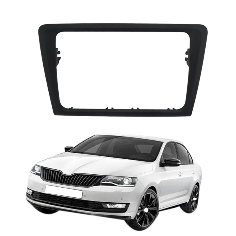 2Din Автомобильная радиопанель Fascia ДЛЯ Skoda Rapid 2013 стерео панель рамка комплект для