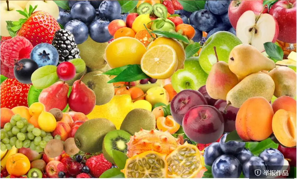 

wallpaper photo 3 d custom mural Modern fresh fruit grape apple pear home decor in the living room Wallpaper for walls in rolls