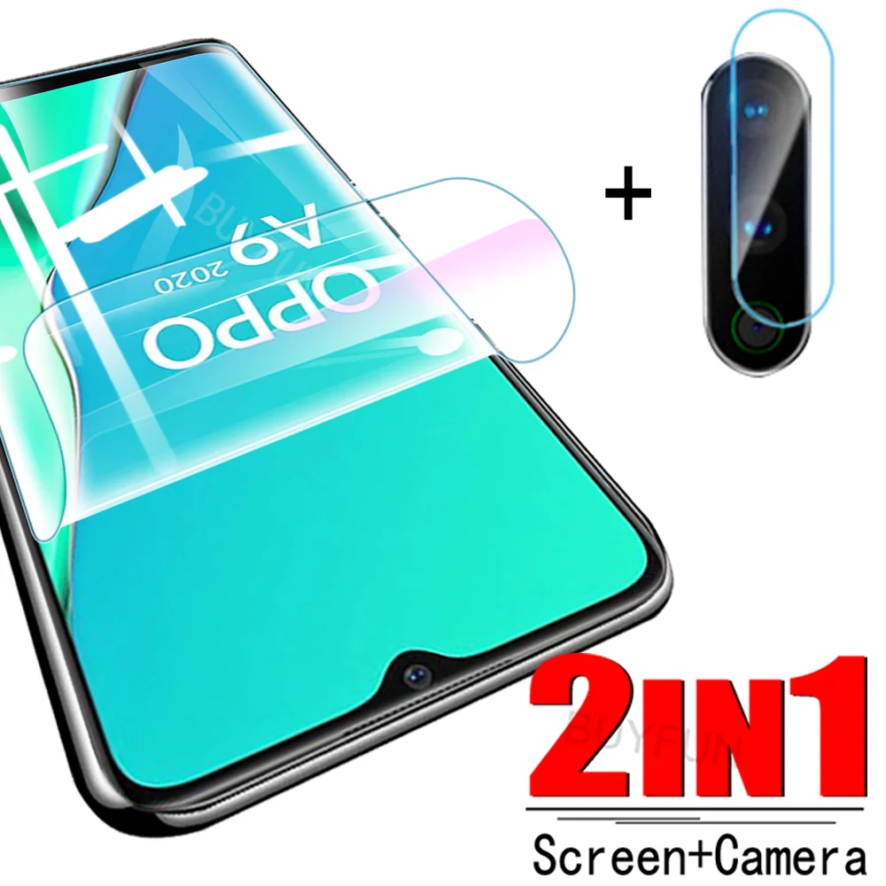 1 2 шт. Защитная пленка для переднего объектива OPPO A5 2020 A9 Гидрогелевая A 5 9 экрана не