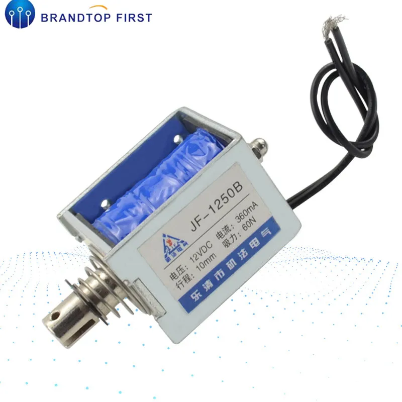 JF 1250B DC 12V 24V 360mA jenis пуш ап bingkai terbuka basah katup электромагнитный elektromagnet 10 мм 60N| |