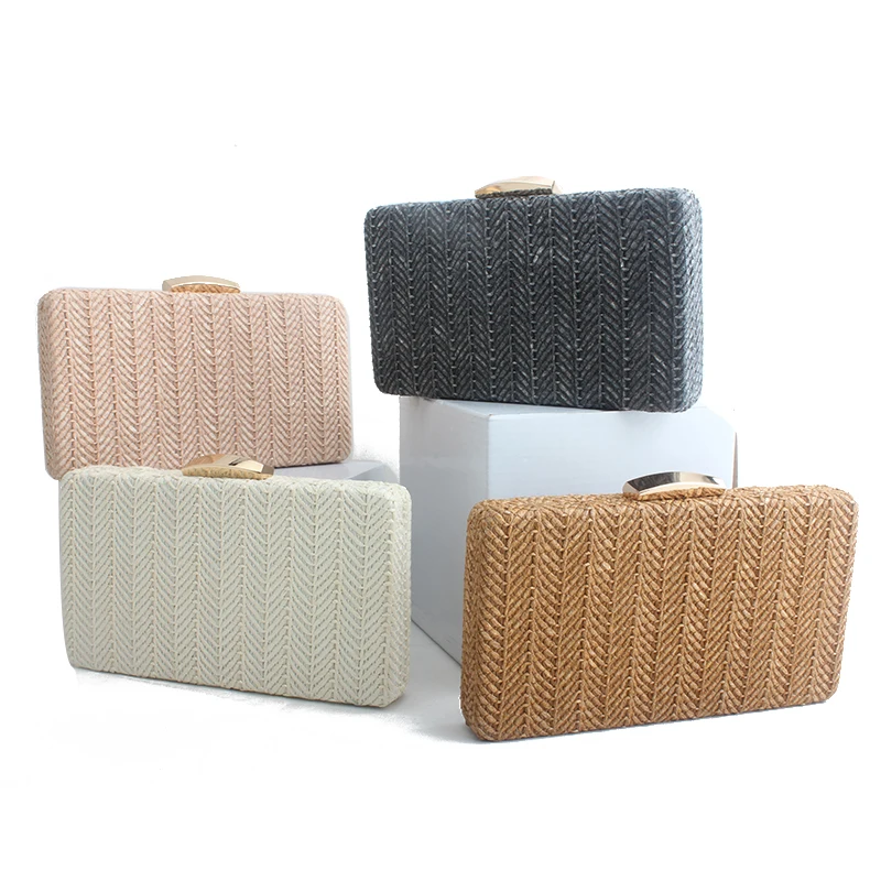 Плетеная Сумка из ротанга соломенный кошелек Наплечная маленькие пляжные