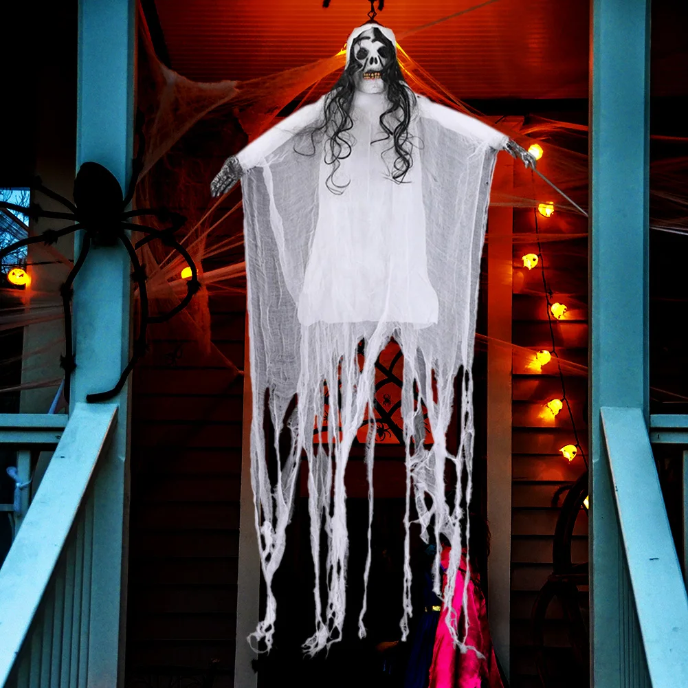 

Подвесной скелет, Летающий призрак, Декор, плавающий череп, призрак, Хэллоуин, Длинный Скелет, летающий фотоальбом, плавающий скелет