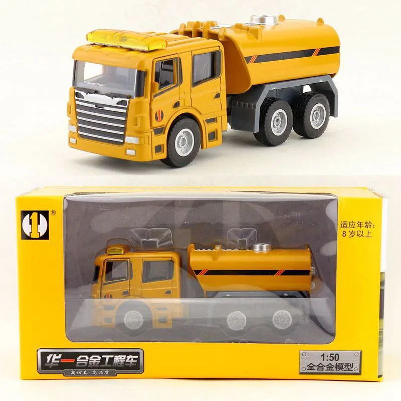 

Exquisite alloy 1:50 water truck model,high-simulation children's toy,oil tanker truck engineering vehicle,free shipping