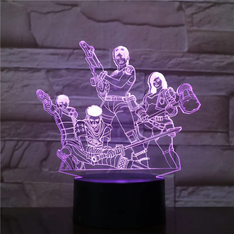 Game Team Figure 3D Table Lamp LED Night Light 7 Colors Changing Bedroom Sleep Lighting Home Decor Gifts Souvenirs | Лампы и освещение