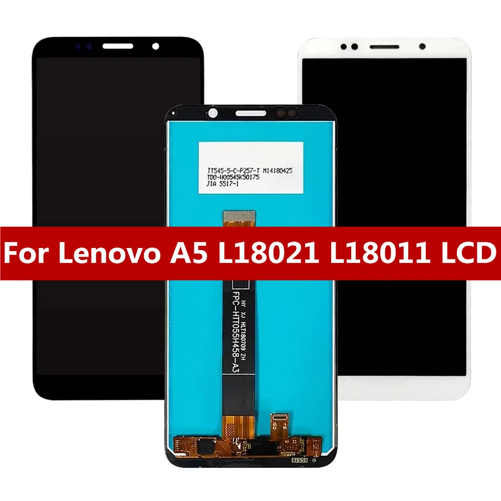 

Black white 5.45 inch For Lenovo A5 L18021 L18011 / a5s l18081 LCD Display Touch Screen Digitizer Assembly
