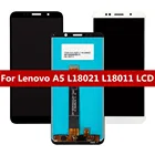 ЖК-дисплей 5,45 дюйма для Lenovo A5 L18021 L18011  a5s l18081, сенсорный экран с цифровым преобразователем в сборе, черный, белый