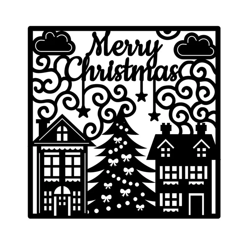 DiyArts веселые рождественские заготовки металлические режущие штампы для