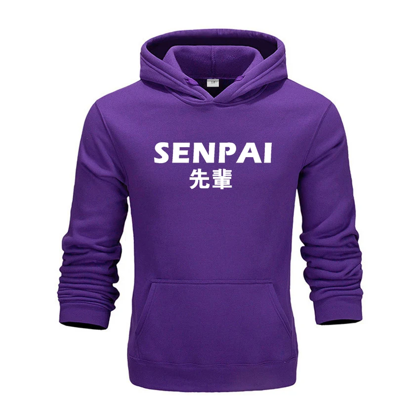2020 модная Японская уличная одежда толстовка с капюшоном SENPAI несколько цветов