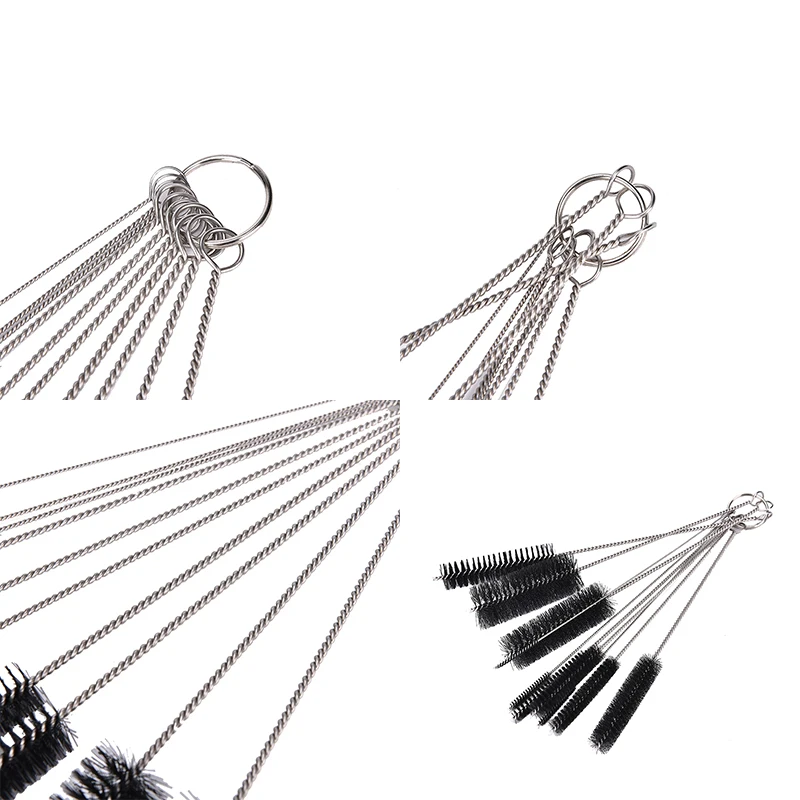 

10 нейлоновые чистящие щетки из нержавеющей стали для очистки табачных труб