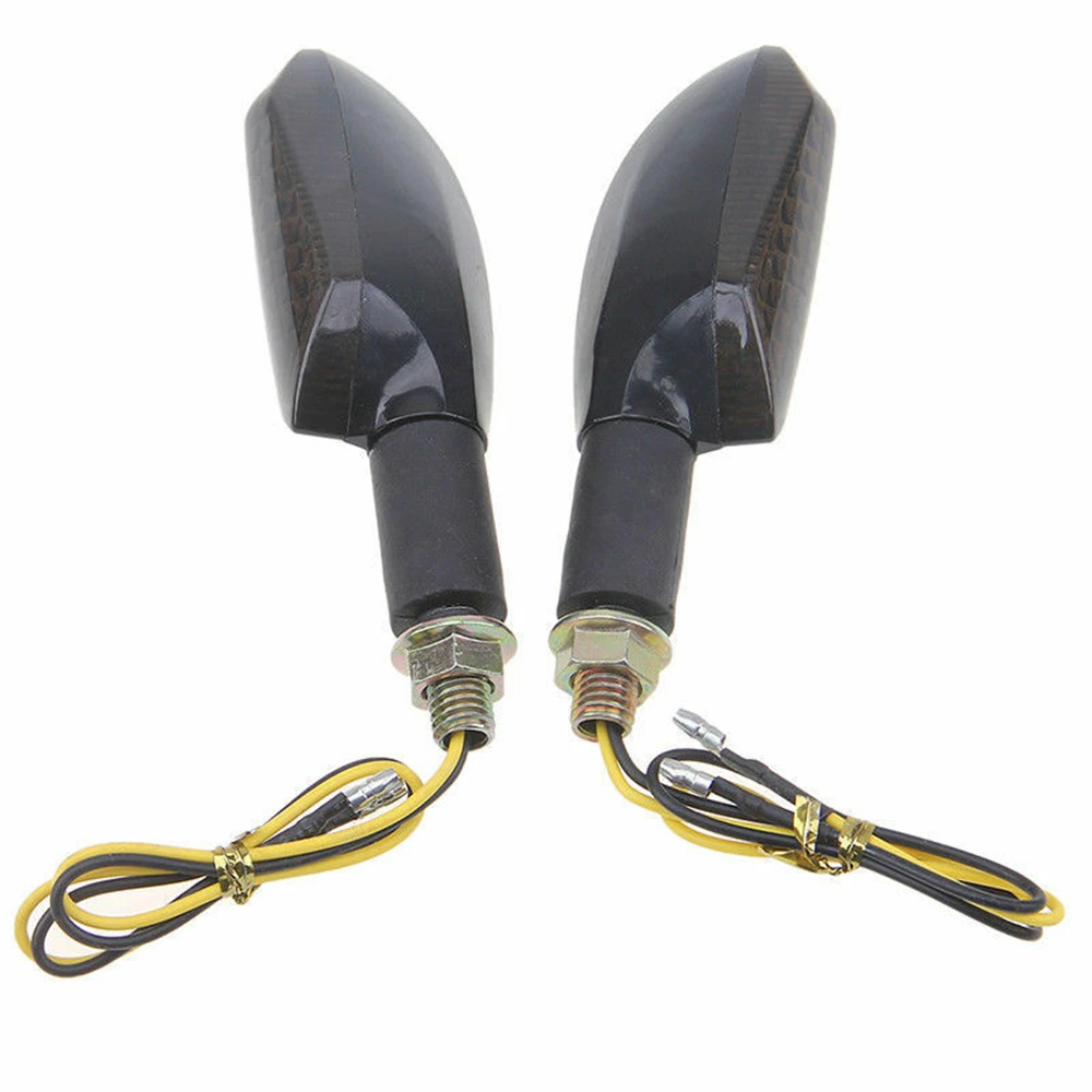 

2x светодиодный черные мотоциклетные световые указатели поворота янтарные дымчатые линзы