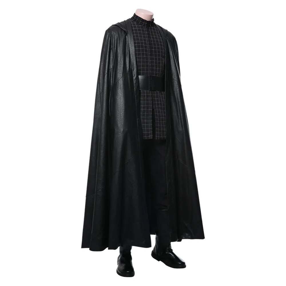 Звездные войны 9: рост Скайуокера Kylo Ren Косплей Костюм взрослых мужчин Топ брюки плащ-Мантия джедай Хэллоуин карнавальные костюмы