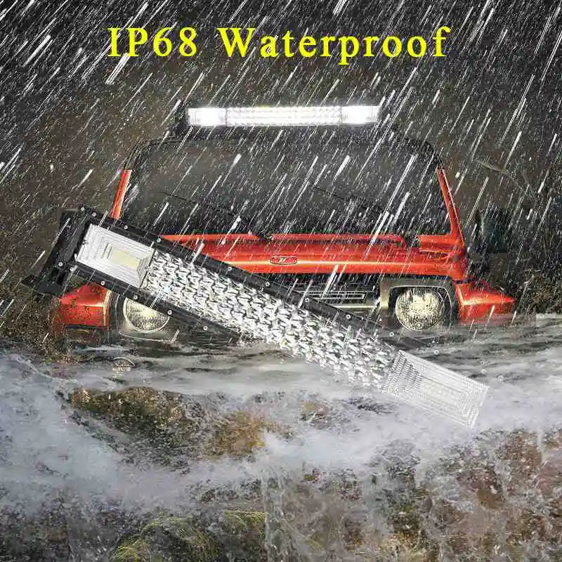 

CREK 12V 24V Combo Straight Truck LED Light Bar Tri-row 22 34 42 50" Offroad LED Bar For Jeep Auto Car Tractor 4WD 4x4 SUV ATV