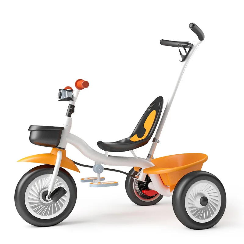 

Детский трехколесный велосипед, трехколесная детская коляска 2 в 1, велосипедная коляска для мальчиков и девочек, игрушки, подарок для 1-3-6 ле...