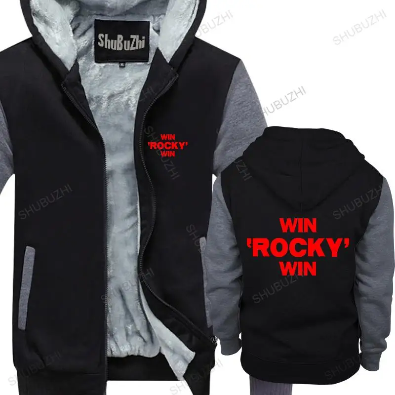 

homme cotton hoodies zipper RETRO ROCKY INSPIRED Win Rocky Win Balboa jacket Italian Stallion BOXING GYM brand winter hoodie