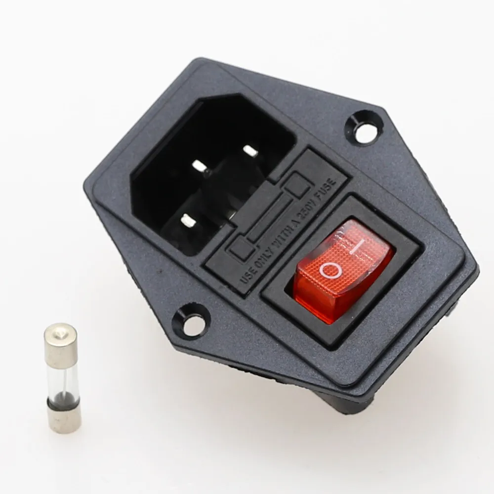 

Входной модуль C14 зеленый/черный 10А 250В с предохранителем