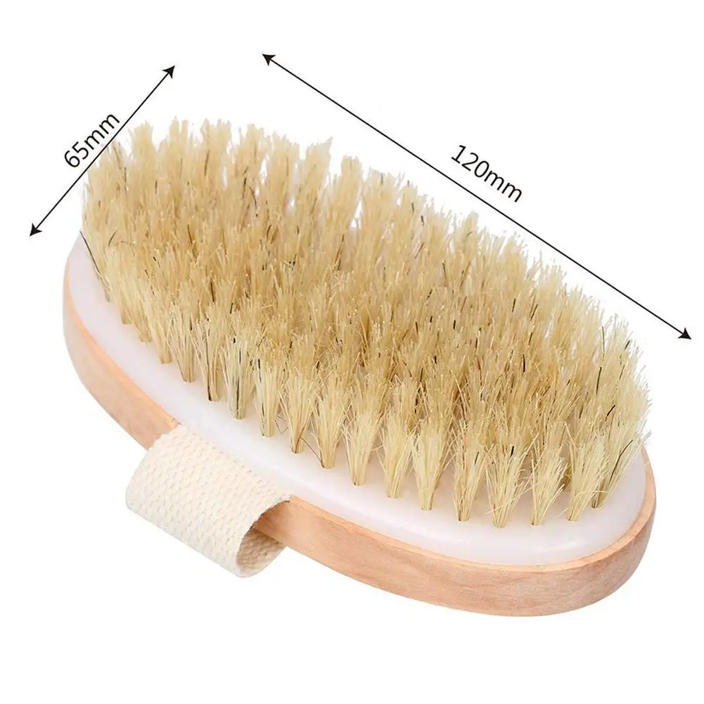 

Bathing Brush Dry Skin Body Soft Natural Bristle SPA Brush Without Brush Exfoliating Brush Shower Body SPA Wooden Handle Ba D0N1