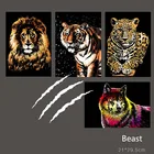 Картины сделай сам с царапинами, волшебные игрушки, цветные скребки ночного вида, бумага для рисования, детский подарок, Обучающие игрушки, ручные игрушки для рисования, 4 шт.