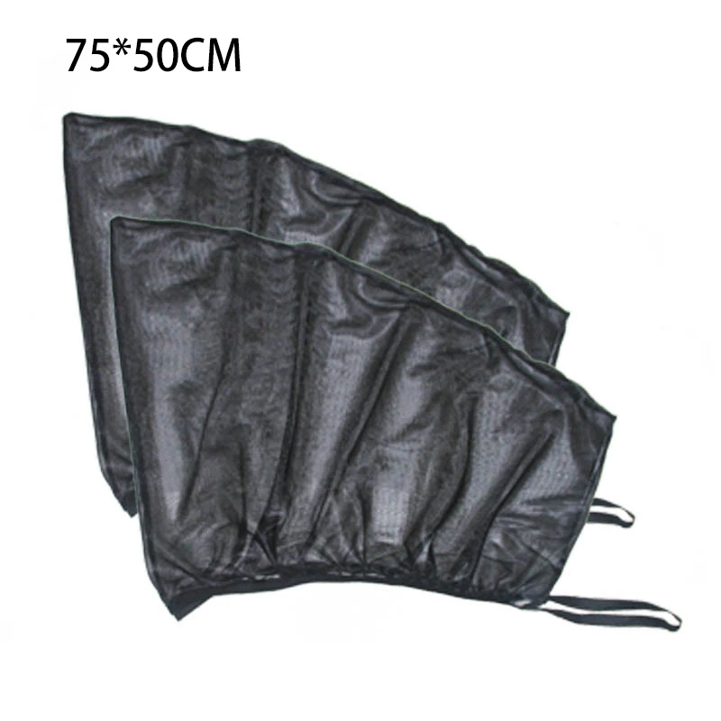 75X50CM 2 шт./лот, козырек для бокового окна автомобиля, тент, сетчатый экран, солнцезащитный козырек, сетка от комаров, защита от ультрафиолета, Антимоскитные оконные чехлы - Цвет: 75X50CM