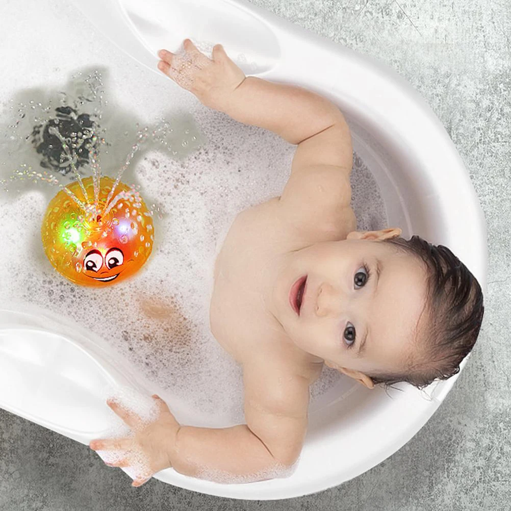 

Children Bathing Electric Induction Nozzle Toy Spray Water Ball Automatic Induction Spray Bathtub Swimming With Light Bath Toys
