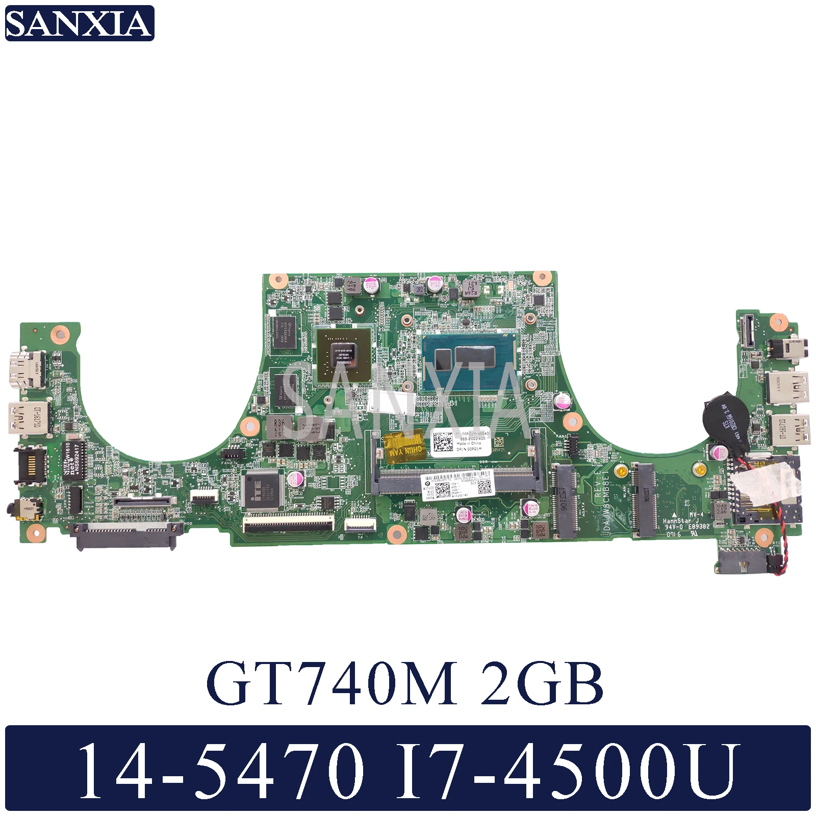 KEFU DAJW8CMB8E1 материнская плата для ноутбука Dell Vostro 14-5470 оригинальная материнская плата I7-4500U GT740M