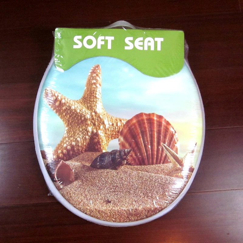 

toilet lid starfish pattern soft toilet seat warm high quality toilet seat cover set sponge fashion 17" toilet seat