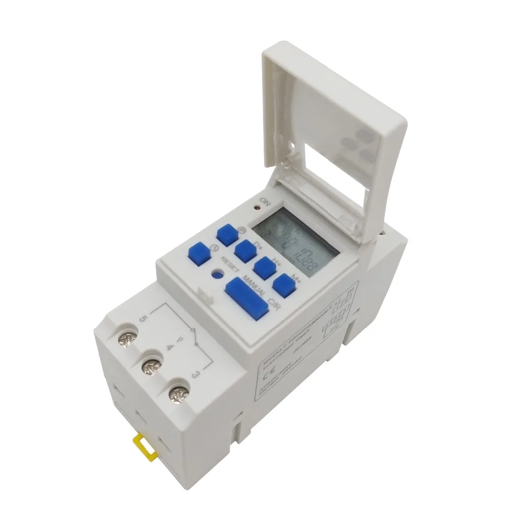 THC 15A 12V 24V 110V 220V Цифровой ЖК-дисплей недельный программируемый цифровой таймер переключатель реле времени
