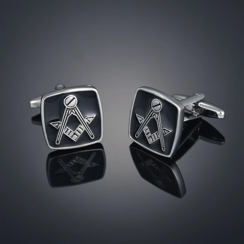 

1Pair Classic Masonic Cufflinks for Mens Luxry Square Cufflink Men's Suit Shirt Sleeve Cufflinks Xmas Gift High Quality Gemelos