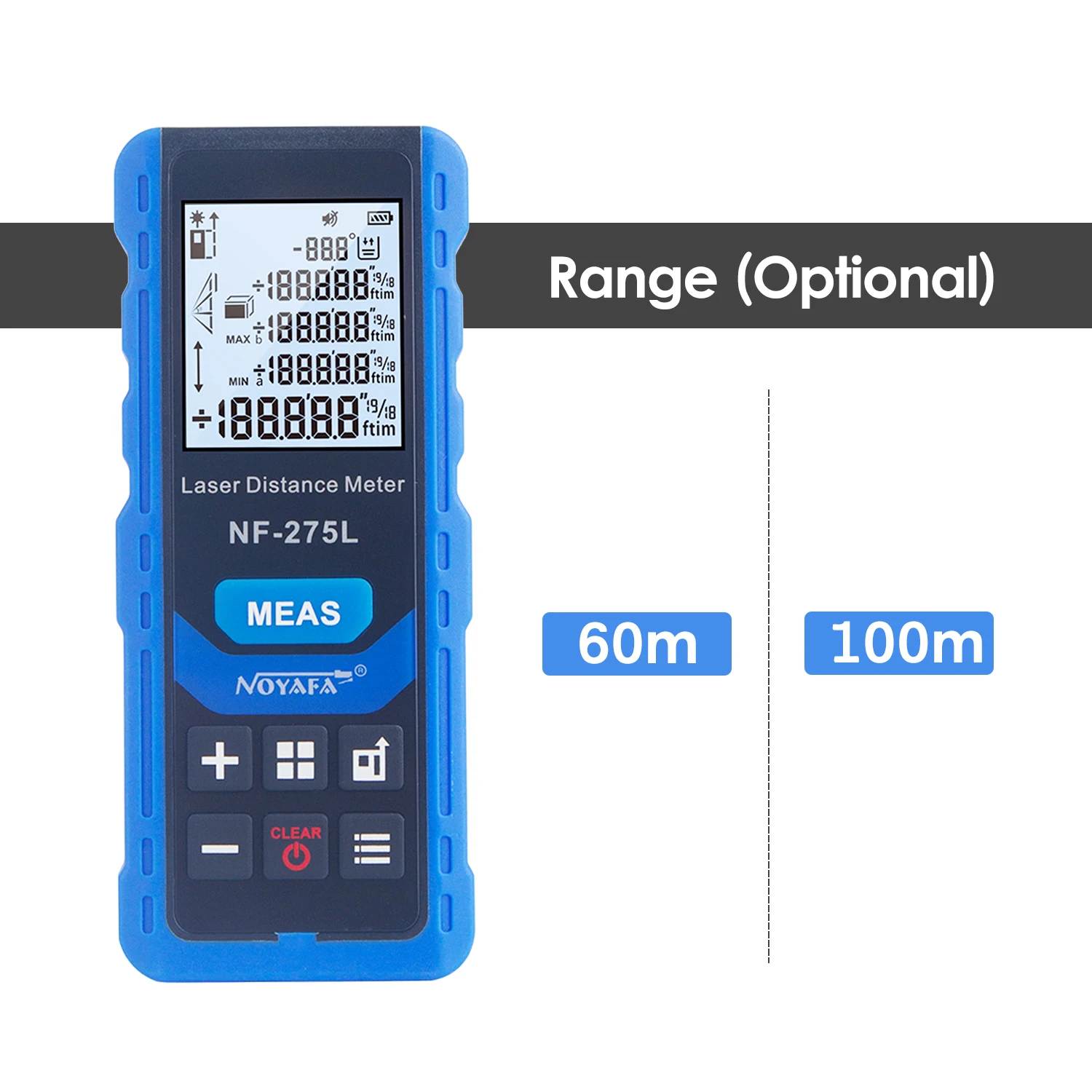 

NF-275L Laser Rangefinder Green Beam Laser Distance Meter 60M/100M Rechargeable Electric Distance Measuring Instrument Tool