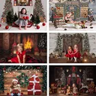 Фотофон Mehofond с рождеством, Рождественская елка, подарок, камин, ретро-фон для фотостудии