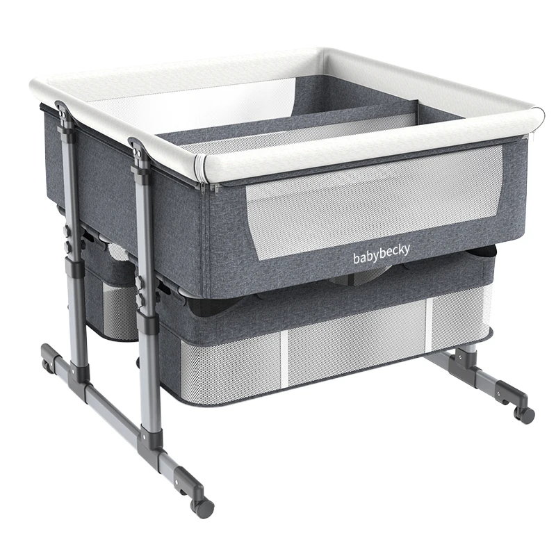 Детская кроватка для близнецов детская сна 2 детей с регулируемой высотой