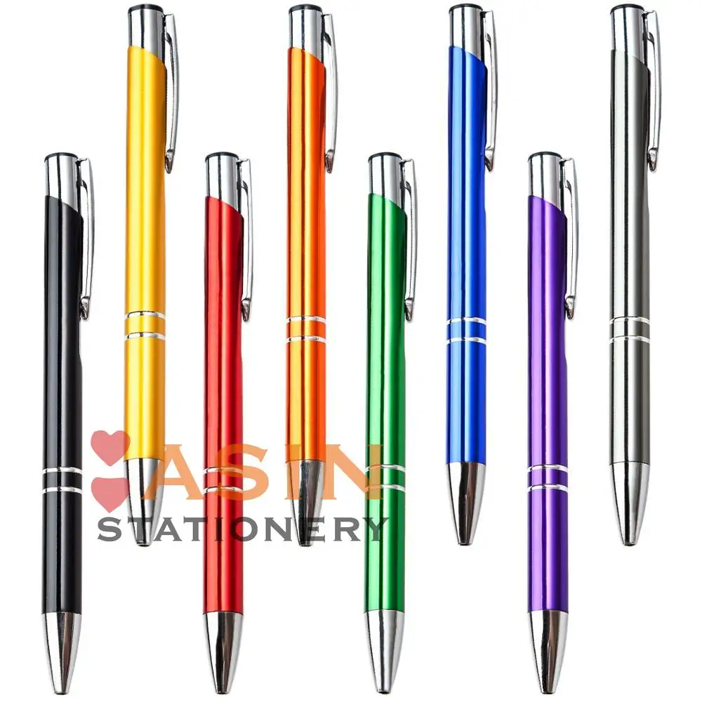 

Hot sell stationery promotion metal ball pen with logo advertising ballpoint pen wholesale personalized metal pen