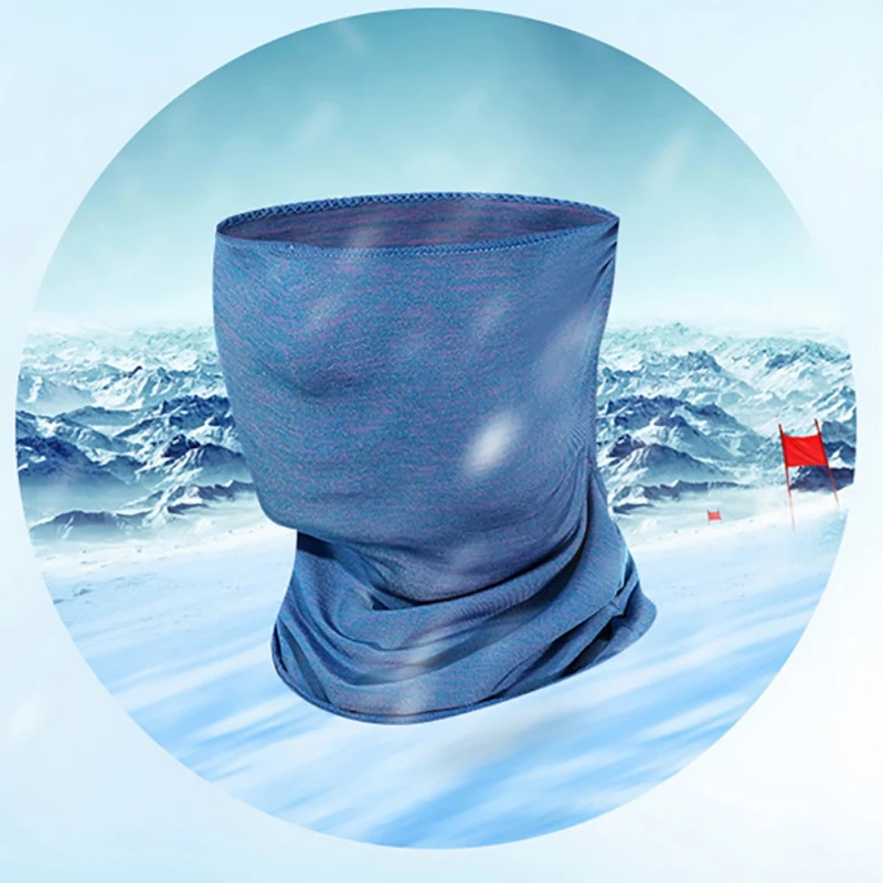 Дышащая быстросохнущая велосипедная маска для лица шарф Спортивная ледяной шелк