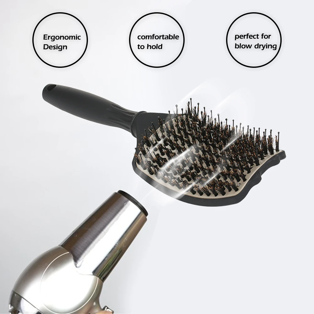 Новая женская щетка для высушивания волос распутывания с волнистыми рядами