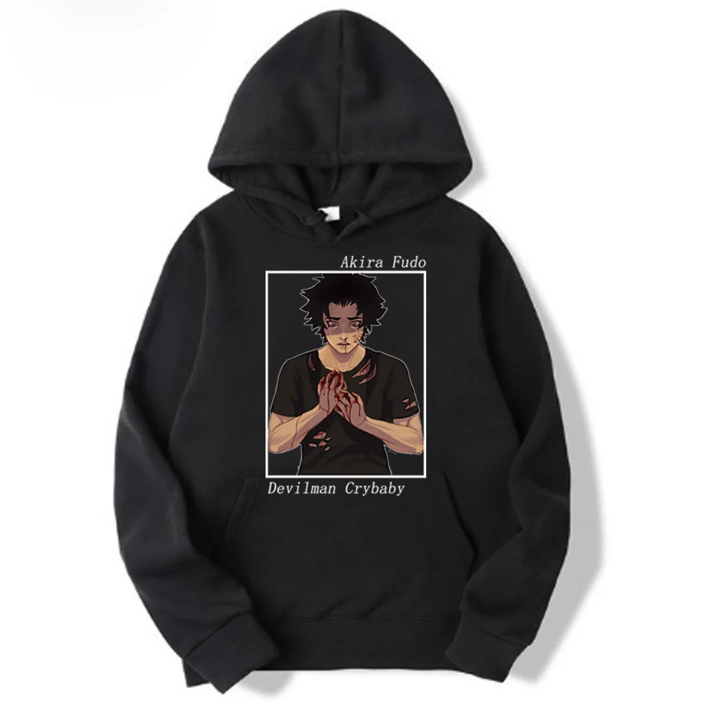 

Hoodie Sweatshirt Anime Devil Man Print Hoodies Men Harajuku Akira Fudo Streetwear Winter Unisex Sweatshirts Male