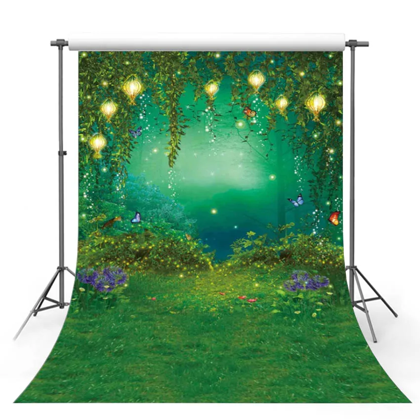 

Enchanted Forest Backdrop Fairy Tale Wonderland Butterfly Woodland Background Wedding Baby Shower Birthday Party Supplies