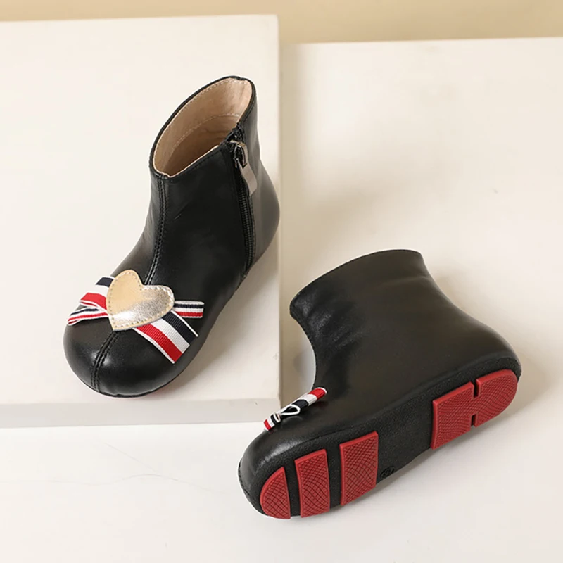 Кожаные ботинки Dolakids для девочек мартинсы детей кожаные ручной работы обувь