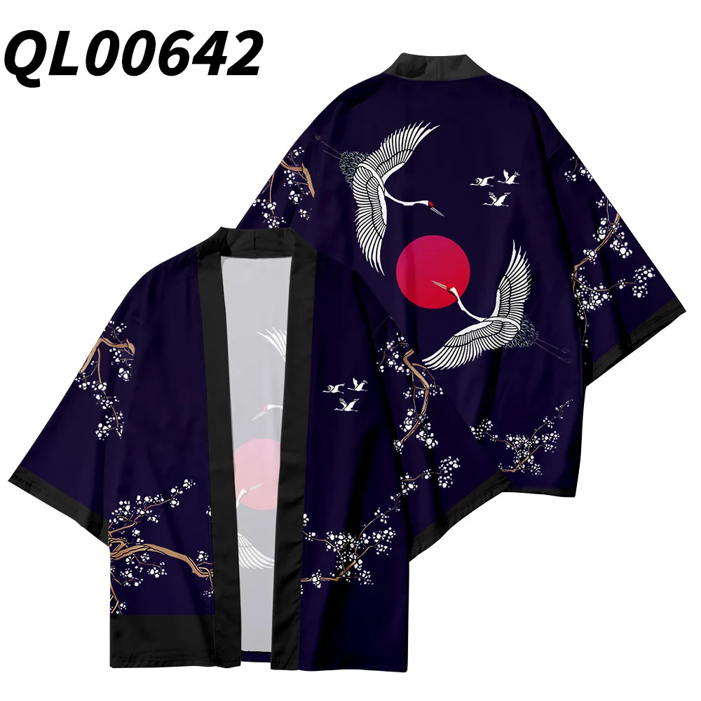 Кардиган в стиле Харадзюку японское кимоно летние женские топы повседневное