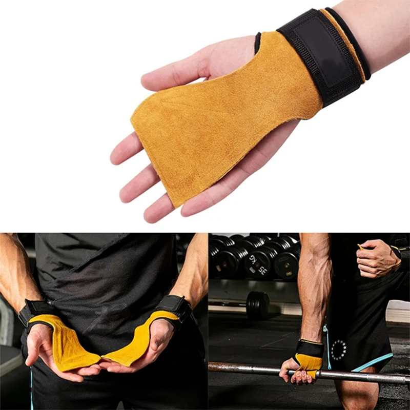 

Fitness Palm Guards Leather Palm Guards Non-slip Wear Resistant Wrist Guards Deadlift Power Assist Belt Grip Belt