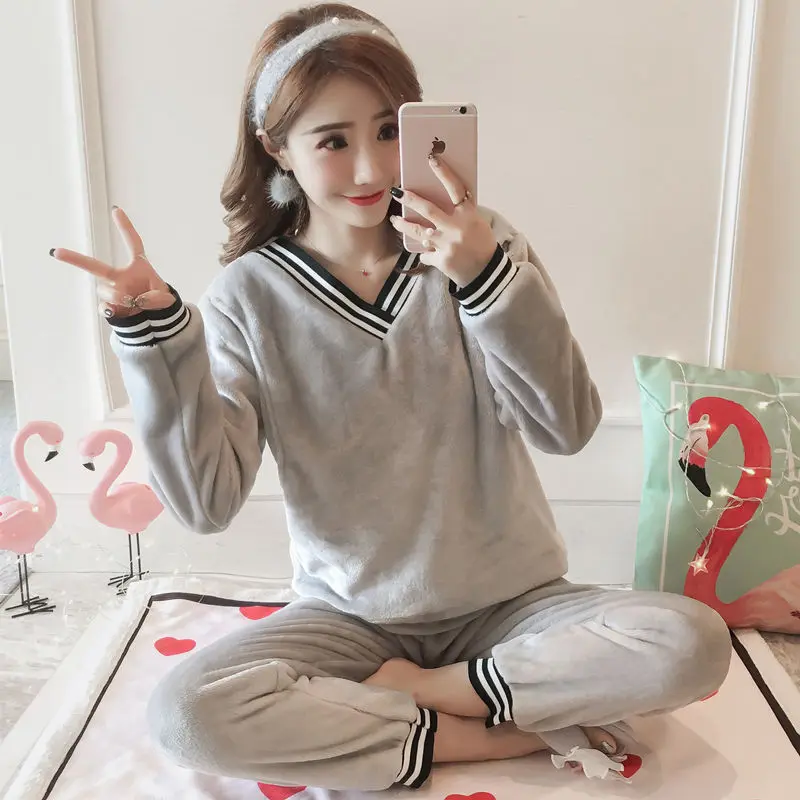 Dollplus, осенне-зимняя Пижама для кормящих мам, комплект одежды для беременных женщин, пижамы для беременных, одежда для сна, комплекты из 2 предметов