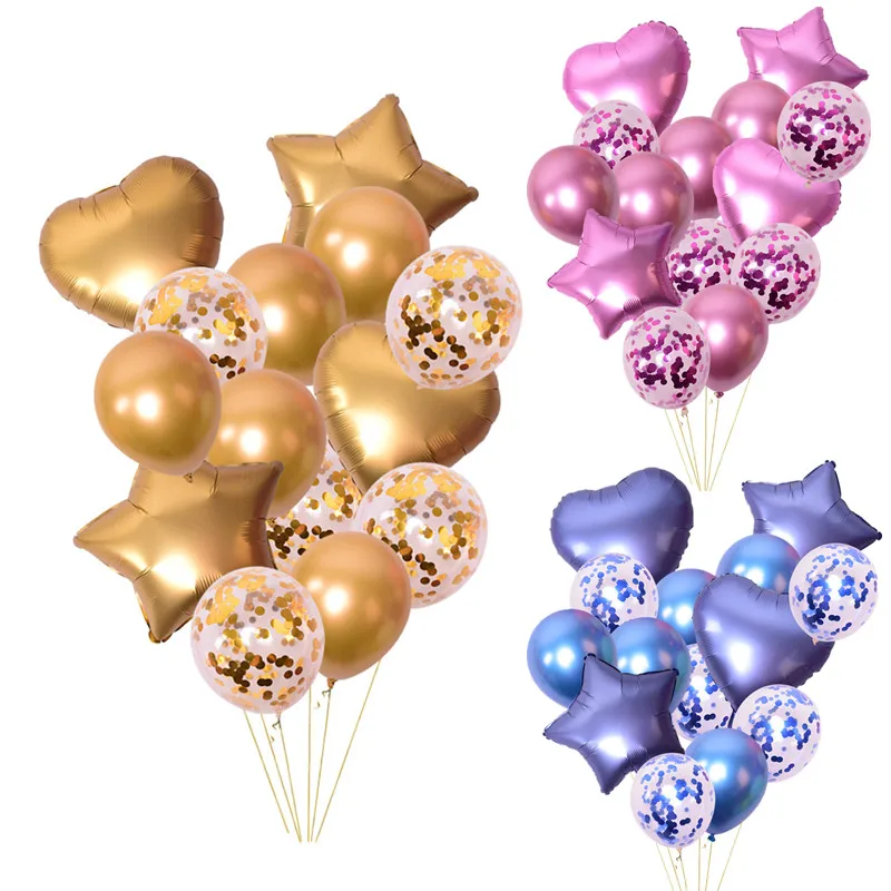 14 шт. разнообразные фотообои со звездами и сердцем|Воздушные шары аксессуары| |