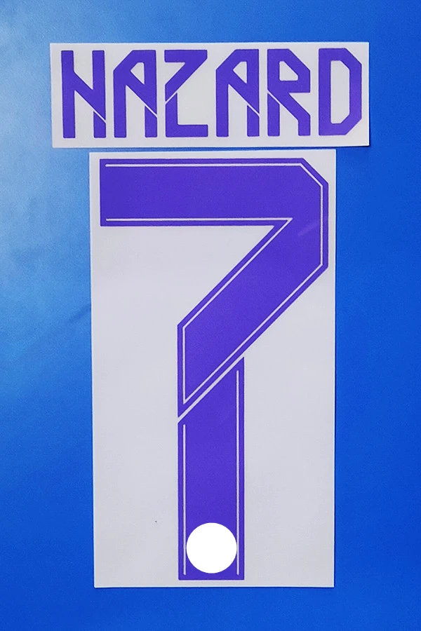 

Super A real Madrid 2021-22 HAZARD BENZEMA MODRIC VINICIUS SRERGIO RAMOS Number Printing Font, Hot stamping Patches Badges
