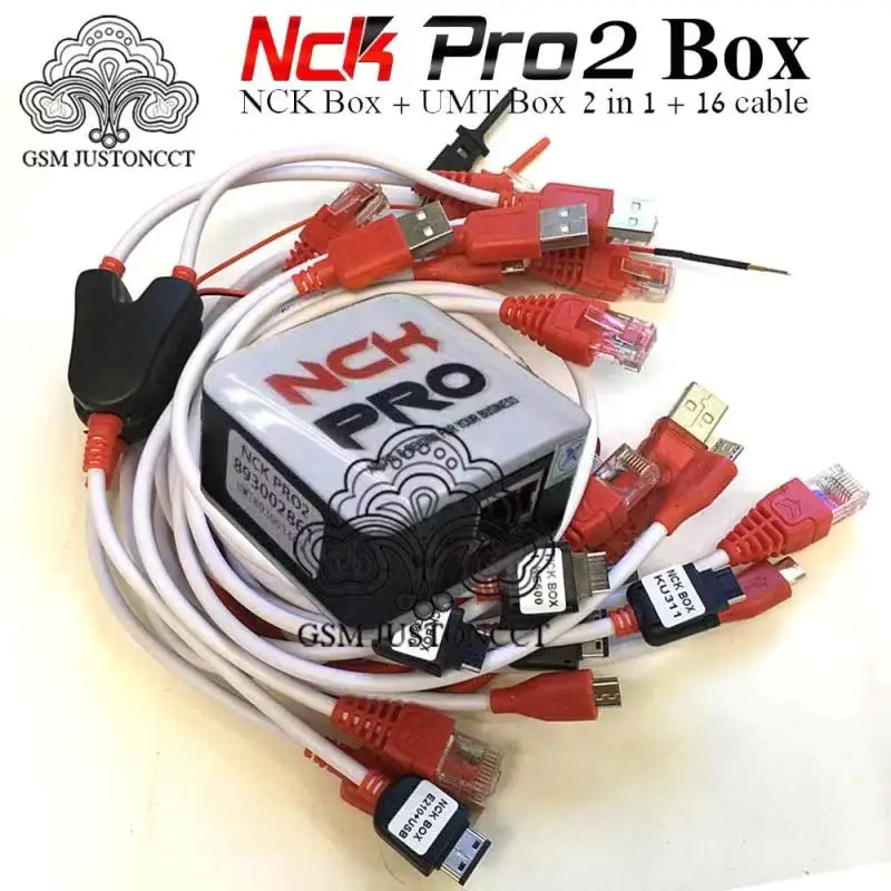 Версия 100% оригинальная NCK Pro box Pro2 ( + UMT 2 в 1 )+ 15 кабелей
