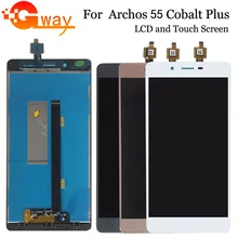 TOP Quality For Archos 55 Cobalt Plus LCD Display with Touch Screen Digitizer Assembly Mobile Phone Accessories + Free Tools