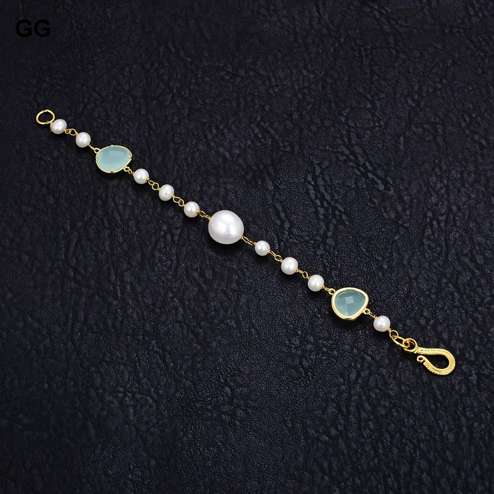 Браслет с зелеными кристаллами 8 дюймов