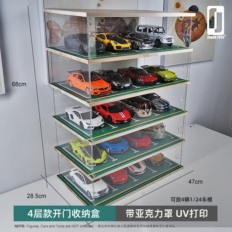 Dustproof Collection Display Cabinet Acrylic Garage Model Simulation Parking Lot Photography Background 1:24 Car Men's Gift | Игрушки и