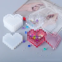 heart shape crystal epoxy resin mold handmade diy making jewelry storage box silicone modeling supplies